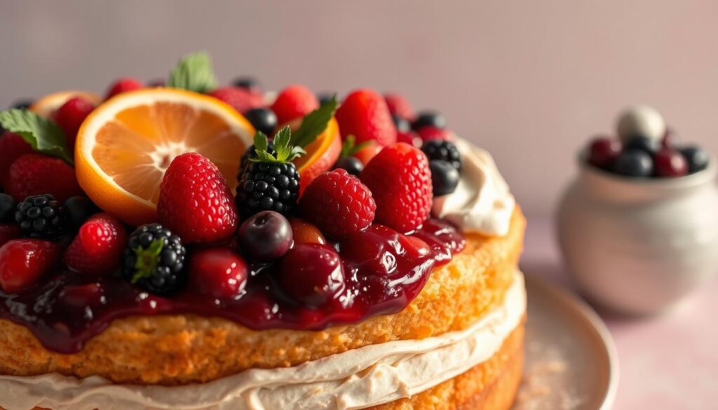 Philadelphia Torte Dekoration Früchten Philadelphia Torte Dekoration Früchten